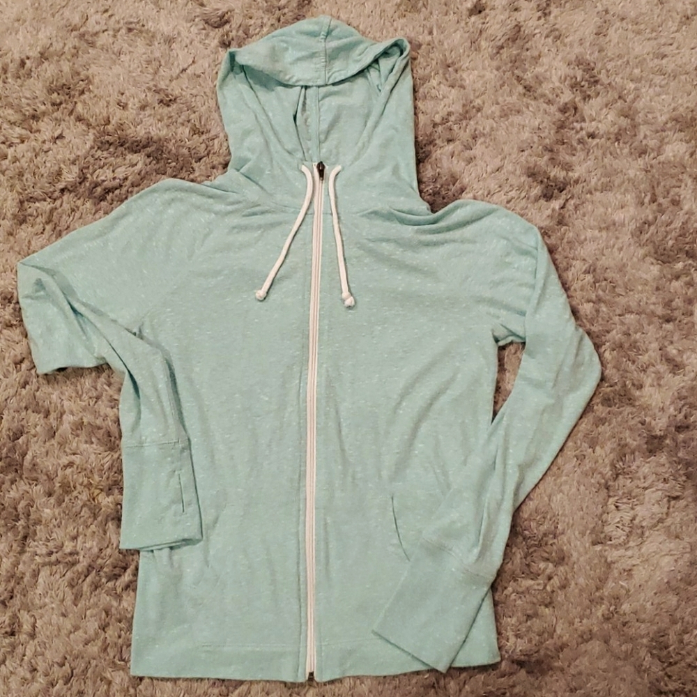Cute, lightweight hoodie, seafoam green.